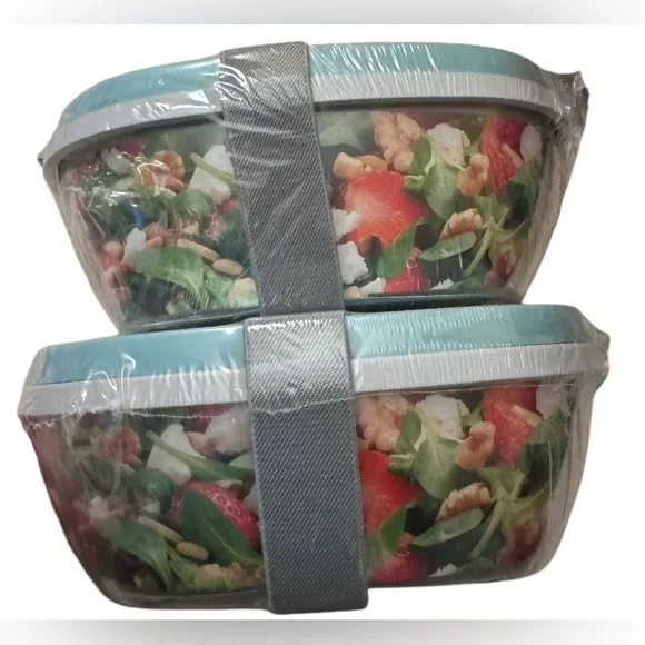 NWT Anthropologie MePal Salad Box, Nordic green, bento, meal prep container - Picture 9 of 13